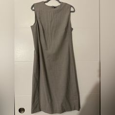 Long Crepe Sheath Dress From Theory. Premium Quality With Wool. Light Grey, Basic Neutral. Sleeveless And Great For Under Any Blazer Or Cardigan. Like New Condition. Size 12 Would Fit Any L-Xl Comfortably. Theory Dress, Size 12 Dress, Sheath Dress, New Color, Light Grey, Premium Quality, Size 12, Like New, Blazer