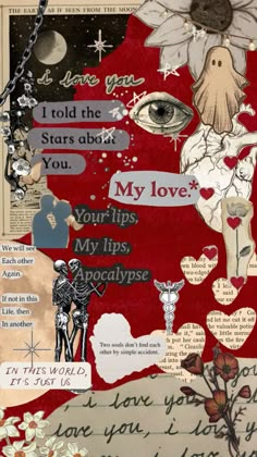 an altered collage with words and pictures