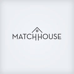 the logo for matchhouse is shown in black on a white background, with an outline of a house