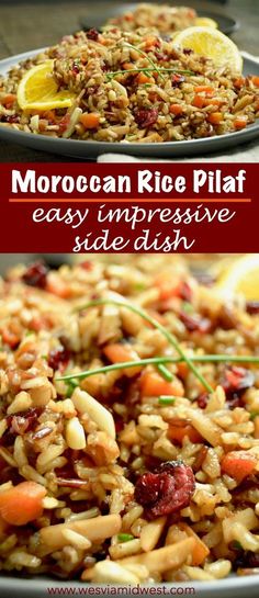 moroccan rice pilaf is an easy and delicious side dish