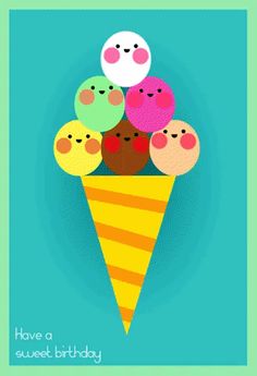 an ice cream cone filled with lots of different colored cupcakes on top of it