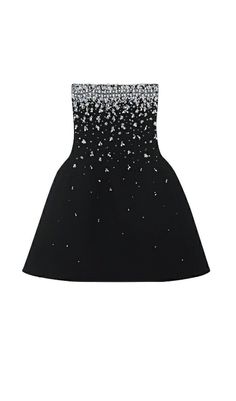 CRYSTAL BEADING STRAPLESS MINI DRESS IN BLACKTurn heads and make a statement in this Crystal Beading Strapless Mini Dress in Black. With its stunning design and attention to detail, this dress is sure to dazzle at any event. The strapless bodice is adorned with light-catching crystal beading, adding a touch of sparkle that will have all eyes on you.This lustrous mini dress features sparkling crystal details up top that steal the spotlight. The black color adds a touch of sophistication, while the mini length adds a flirty and playful element to the dress. Whether you're attending a cocktail party, a night out with friends, or a special date night, this dress is the perfect choice to make a lasting impression.The dress is made from high-quality materials and is designed to be comfortable an Night Birthday Party Outfit, Black Embellished Strapless Sequin Dress, Black Rhinestone Mini Dress For Prom, Strapless Rhinestone Mini Dress For Evening, Strapless Mini Dress With Rhinestones For Evening, Black Sparkling Sequin Dress For Cocktail, Black Sparkling Sequin Cocktail Dress, Glamorous Black Mini Dress With Crystals, Black Sleeveless Mini Dress With Rhinestones