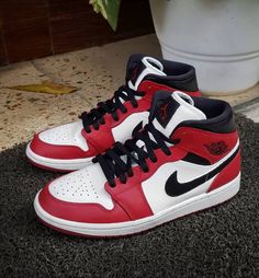 Rock these Red Black Custom Air Jordan 1s for a bold and unique look. These custom kicks combine sleek red and black design with the classic Air Jordan style, making you stand out in any crowd. Grab a pair and step up your sneaker game! Exactly as shown in the pictures. 📷 Brand New & Authentic. 💯 Hand Painted with attention to detail. 👨‍🎨 Waterproof and Flexible. ❤️ Unisex model. Please refer to the Size Chart. 👟👫 Free Worldwide Shipping. ✈️🌍 Red High-top Sneakers With Boost Midsole For Streetwear, Red Custom Sneakers With Rubber Sole For Streetwear, University Red Custom Sneakers With Red Sole For Streetwear, Red High-top Sneakers With Contrast Sole For Sports, Urban Red Custom Sneakers For Streetwear, Red Urban Custom Sneakers For Streetwear, Red Urban Sneakers With Contrast Sole, Casual Custom Sneakers With Contrast Sole In University Red, Urban Red Custom Sneakers With Red Sole