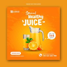 Juice Banner Design, Juice Social Media Design, Juice Social Media Post, Social Media Design Ideas, Social Media Art