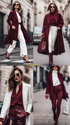 Mode Casual, Red Coat, Mode Inspo, Looks Chic, Style Mistakes, Autumn Outfit, Fashion Mode, Winter Fashion Outfits