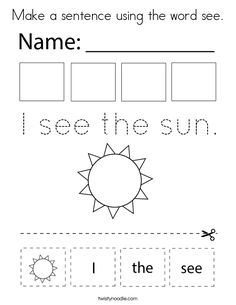 a printable worksheet with the words i am in the sun on it