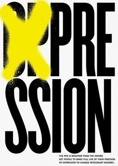 the poster for x - pression is shown in black and yellow, with an image of