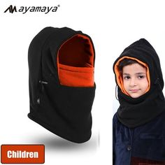 The structure of AYAMAYA kids balaclava face mask ensures full head and neck coverage, ensuring maximum face protection for outdoor activities such as skiing and Riding. Kids will gain a great sense of security when the mask is placed over their heads. Theme: Balaclava Face Mask Color: Orange Material: Polyester Fleece Weight: 0.19pound Circumference of the Mask:21.6" Package Includes: 1 * Kid Balaclava Face Mask Size: One Size.  Gender: unisex. Fleece Hats For Kids, Ski Balaclava, Winter Balaclava, Balaclava Mask, Long Hat, Orange Kids, Winter Face Mask, Kids Winter Hats, Fleece Hats