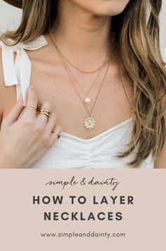 Layering Chain Necklace, How To Layer Jewelry Style, Layered Necklaces With Pearls, Layering Gold Necklaces Ideas, Current Necklace Trends, Gold Layered Necklace Set, Multi Necklace Outfit, Wearing 2 Necklaces, Styling Necklaces Outfit