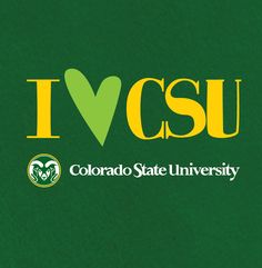 the colorado state university logo on a green background