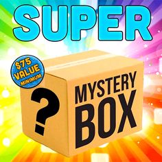 a mystery box with the words super on it