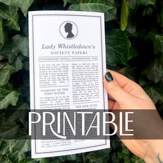 lady whistletown's society papers printable