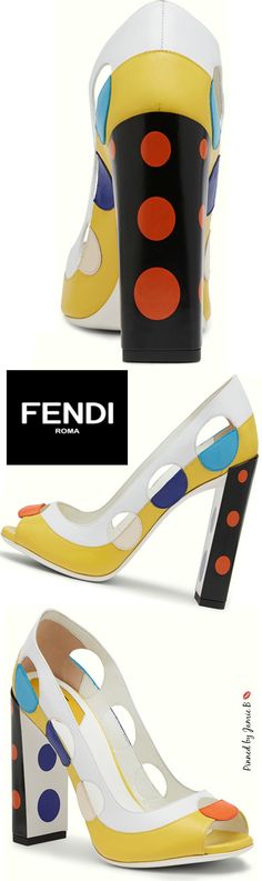 Fendi | S/S 2015 - Polka-dot, Open-toe Pumps | Jamie B Fendi 2015, Fab Shoes, Pumps Shoes, Kinds Of Shoes, Hot Shoes, Shoe Lover