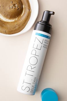 What It Is: A gradual tanning mousse to help you achieve a more natural-looking glow. What It Does: Newly formulated, it tailors to your individual skin tone to help create your perfect shade of bronze. Quick-drying and non-transferring, it boosts a longer-lasting formula without the traditional " self-tan smell." How To Use: Exfoliate 24 hours prior to use. Using an applicator mitt, apply the foam in long, sweeping motions. Allow to dry completely before putting on clothing. Rinse off after fou St Tropez Tanner, Fake Tan Lotion, Coconut Oil For Teeth, Baby Sunscreen, Gradual Tan, Tanning Mousse, Self Tan, Tanning Bed, Cold Cream