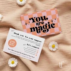 Business Thank You Card | Canva Template | Ace - Trendy Fox Studio Packaging Insert Card, Promo Cards Design Ideas, Thank You Cards Packaging, Small Business Business Card Ideas, Branded Thank You Cards, Etsy Thank You For Your Order, Pink Thank You Card, Cute Business Cards Templates