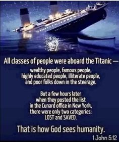 a poster with an image of a ship in the water and text that reads all classes of people were aboard the titanic