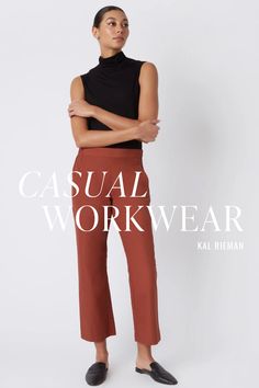 Upgrade your fall workwear with our Brit Crop Pant in Rust. This versatile piece is perfect for creating chic fall work outfits. Explore fall outfit ideas and stay stylishly ready for the season! Athleisure Work Pants With Elastic Side Panels, Athleisure Workwear Pants With Elastic Waistband, Athleisure Pants With Elastic Waistband For Work, Trendy Relaxed Fit Work Pants, Casual Wide Leg Work Pants, Versatile Pants With Elastic Waistband For Work, Comfort Stretch Tapered Leg Work Pants, Workwear Tapered Leg Bottoms With Comfort Stretch, Casual Straight Leg Workwear Pants