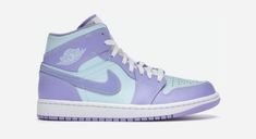 Air Jordan 1 Mid Purple, Jordan 1 Mid Purple, Nike Jordan 1 Mid, Jordan Mid, Authentic Jordans, Jumpman Logo, Nike Air Jordan 1 Mid, Aqua Shoes, Cute Nike Shoes