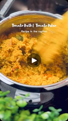 the video shows how to cook food in a pot