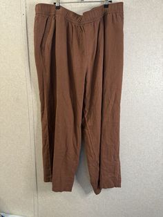 NWT Old Navy Brown Linen Pants High Rise Wide Leg Woman 2X Neutral Minimalist Brown Linen Pants, Neutral Minimalist, Navy And Brown, Linen Pants, Old Navy, High Rise, Wide Leg, Shoe Accessories, Women Accessories