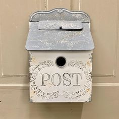 Decorative metal mailbox with metal roof and scroll design French Country Porch, Country Porch Decor, Vintage Mailbox, Metal Mailbox, Mailbox Decor, A Night At The Opera, Country Porch, Shabby Chic Crafts, Post Box