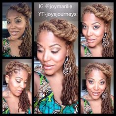 Styled Locs, Sisterlocks Hairstyles, Locks Styles, Blonde Locs, Colored Locs, Loc Ideas