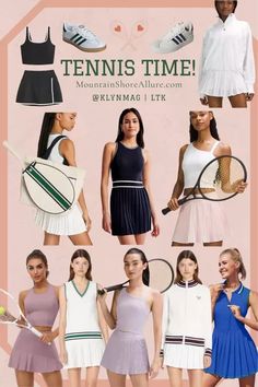 Serve up style on and off the court with our collection of 15+ amazing classy tennis outfits and fitness clothes. #TennisFashion #FitnessStyle Tennis outfit inspo, tennis shoes, tennis skirt outfit, tennis adidas, tennis skirt, workout inspiration, workout clothing ideas, summer outfits fashion  Follow my shop @klynmag on the @shop.LTK app to shop this post and get my exclusive app-only content https://liketk.it/4B32s #LTKstyletip #LTKfitness #LTKshoecrush #affiliate Tennis Inspired Outfit, Tennis Party Outfit, Green Tennis Skirt Outfit, Green Tennis Skirt, Tennis Magazine