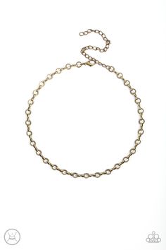 Dainty brass rings alternate with pinched brass links around the neck, creating a chic minimalist inspired look. Features an adjustable clasp closure.

Sold as one individual choker necklace. Includes one pair of matching earrings. Flamboyant Fashion, Brass Rings, Bling Necklace, Mixed Metal Jewelry, Paparazzi Accessories, Brass Necklace, Silver Bead, Affordable Jewelry, Paparazzi Jewelry