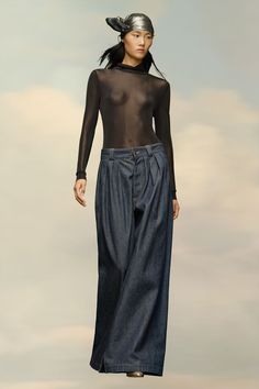 Maison Margiela Aesthetic, Bohemian Jewels, Oversized Denim Shirt, Ideas Clothes, Twill Skirt, Textured Knit Sweater, Fashion Things, Trousers For Women, Cashmere Dress