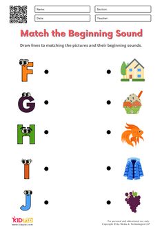 the beginning sound worksheet for children