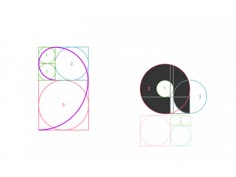 two circles are shown with different shapes