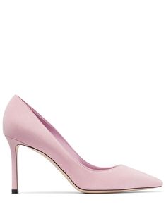 light pink suede pointed toe branded leather insole high stiletto heel leather sole Baby Pink Heels, Jimmy Choo Romy, Pink Pumps, Iconic Bags, Pink Heels, Pink Suede, Summer Beach Wear, Suede Pumps, Ballet Flat Shoes