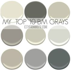 the top ten grays are all different colors