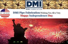 the statue of liberty with fireworks in the background and dmi happy independence day message