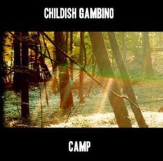 two pictures with the words childishish gambino and camp