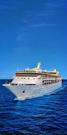 a large cruise ship in the middle of the ocean