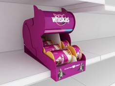 a display case for whiska's in a store