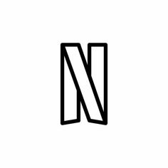 the letter n is made up of two diagonal lines, and it appears to be black