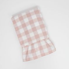 Blush Pink Gingham Tablecloth Skirt Frill, Table Fabric, Gingham Tablecloth, Gingham Skirt, Spring Table, Spring Makeup, Cap Fashion, Pink Gingham, Table Linen