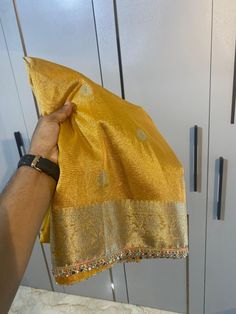 Premium Banarasi Tissue Silk Saree, Bridal Wedding Rich Pallu Zari Weaving Saree | eBay Silk Wedding Kurta With Cutdana, Gold Tissue Silk Kurta With Cutdana, Yellow Tissue Silk Kurta With Zari Work, Festive Traditional Tissue Silk Kurta, Wedding Kurta With Cutdana In Tissue Silk, Wedding Kurta With Cutdana On Tissue Silk, Traditional Tissue Silk Sharara With Cutdana, Wedding Tussar Silk Kurta With Cutdana, Festive Tussar Silk Wedding Kurta