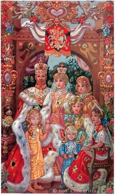 the royal family is depicted in this painting by an unknown child's mother and father