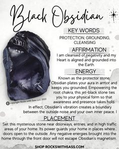 How To Charge Black Obsidian, Obsidian Spiritual Meaning, How To Cleanse Black Obsidian, Crystals To Keep In Your Purse, Black Obsidian Crystal Meaning, Rainbow Obsidian Meaning, Protection Crystals And Stones, Crystals And Meanings, Stones And Crystals Meanings