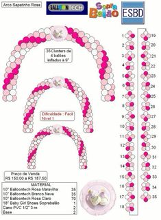 the diagram shows how many different types of beads are arranged