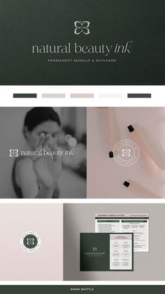 Skincare expert brand design green and pink Luxury Logo Inspiration, Contemporary Logo Design, Wedding Business Logo, Beauty Branding Design, Feminine Branding Logo, Luxury Branding Identity, Planner Logo Design, Modern Branding Logo, Feminine Website Design