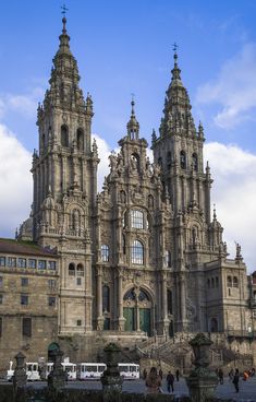 an old building with many spires and windows