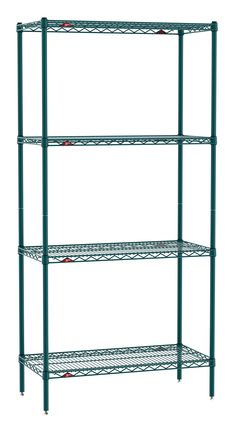 four tier shelving unit with three shelves