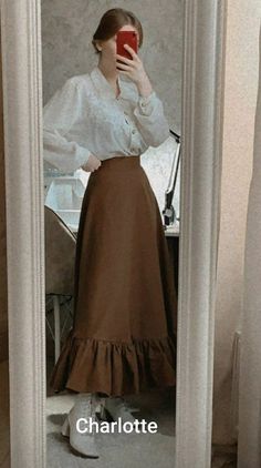 대학생 스타일, Academia Outfits, Old Fashion Dresses, Elegante Casual, Muslimah Fashion Outfits, A Skirt, Modest Fashion Outfits, Looks Vintage, Modest Outfits