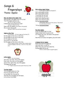 an apple song is shown with the words and pictures below it, which are in different languages