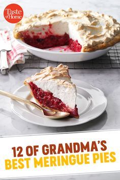 the cover of taste of home's 12 of grandma's best meringue pies