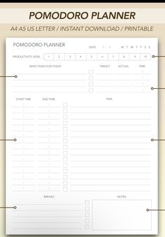 a printable planner with instructions for how to use it